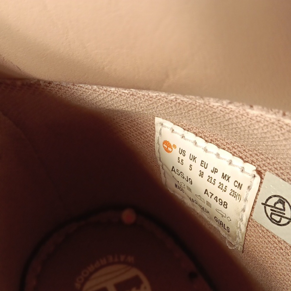 Timberland Women's Lace Up Boots - Pink and Tan - Picture 5 of 8